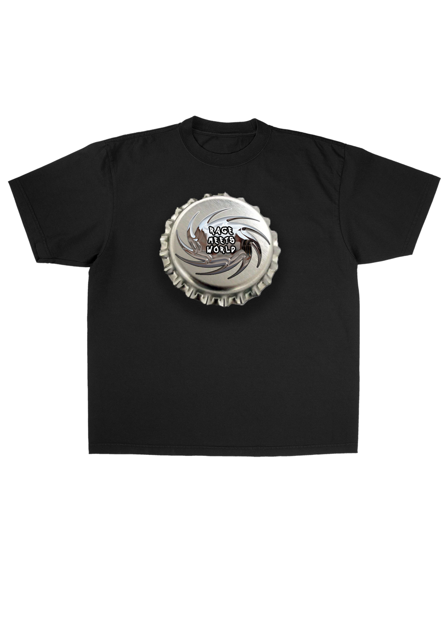 Chrome Bottle Cap Tee Black